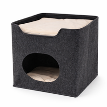 Cargar imagen en el visor de la galería, Cama para Gato Tipo Cubo en Fieltro