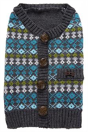 Cargar imagen en el visor de la galería, Sweater Tejido Mosaico Azul - Gris