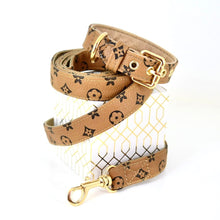 Cargar imagen en el visor de la galería, Collar de Lujo para Perro en cuero Sintético Miel