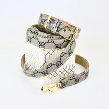 Cargar imagen en el visor de la galería, Collar de Lujo para Perro en cuero Sintético Gris