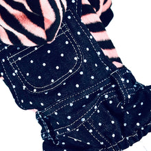 Cargar imagen en el visor de la galería, Mameluco de Perro - Rayas Salmón con Negro