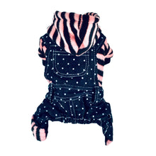 Cargar imagen en el visor de la galería, Mameluco de Perro - Rayas Salmón con Negro