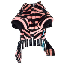 Cargar imagen en el visor de la galería, Mameluco de Perro - Rayas Salmón con Negro