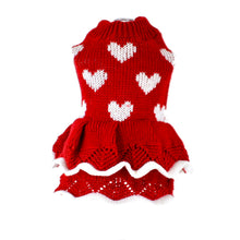 Cargar imagen en el visor de la galería, Sweater Vestido para Perro o Gato Corazones