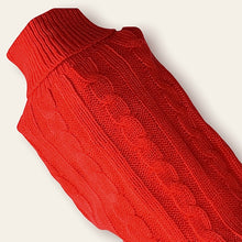 Cargar imagen en el visor de la galería, Ropa para Perro o Gato Sweater Saco Rojo Acanalado