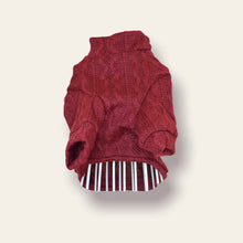 Cargar imagen en el visor de la galería, Ropa para perro o gato Saco Sweater tejido Vino Tinto