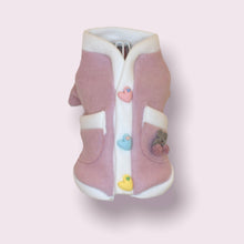 Cargar imagen en el visor de la galería, Saco Sweater Rosa con borde Blanco