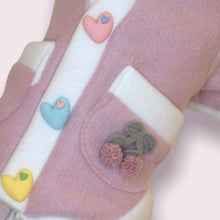 Cargar imagen en el visor de la galería, Saco Sweater Rosa con borde Blanco