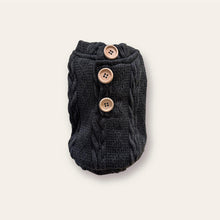 Cargar imagen en el visor de la galería, Sweater Botones de Bambu Negro