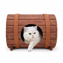 Cargar imagen en el visor de la galería, Cama para Gato Tipo Barril en Fieltro

