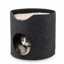 Cargar imagen en el visor de la galería, Cama para Gato Tipo Cilindro en Fieltro
