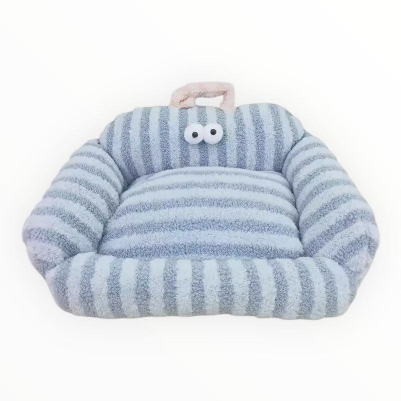 Cama para Perro o Gato Mounstrico Azul