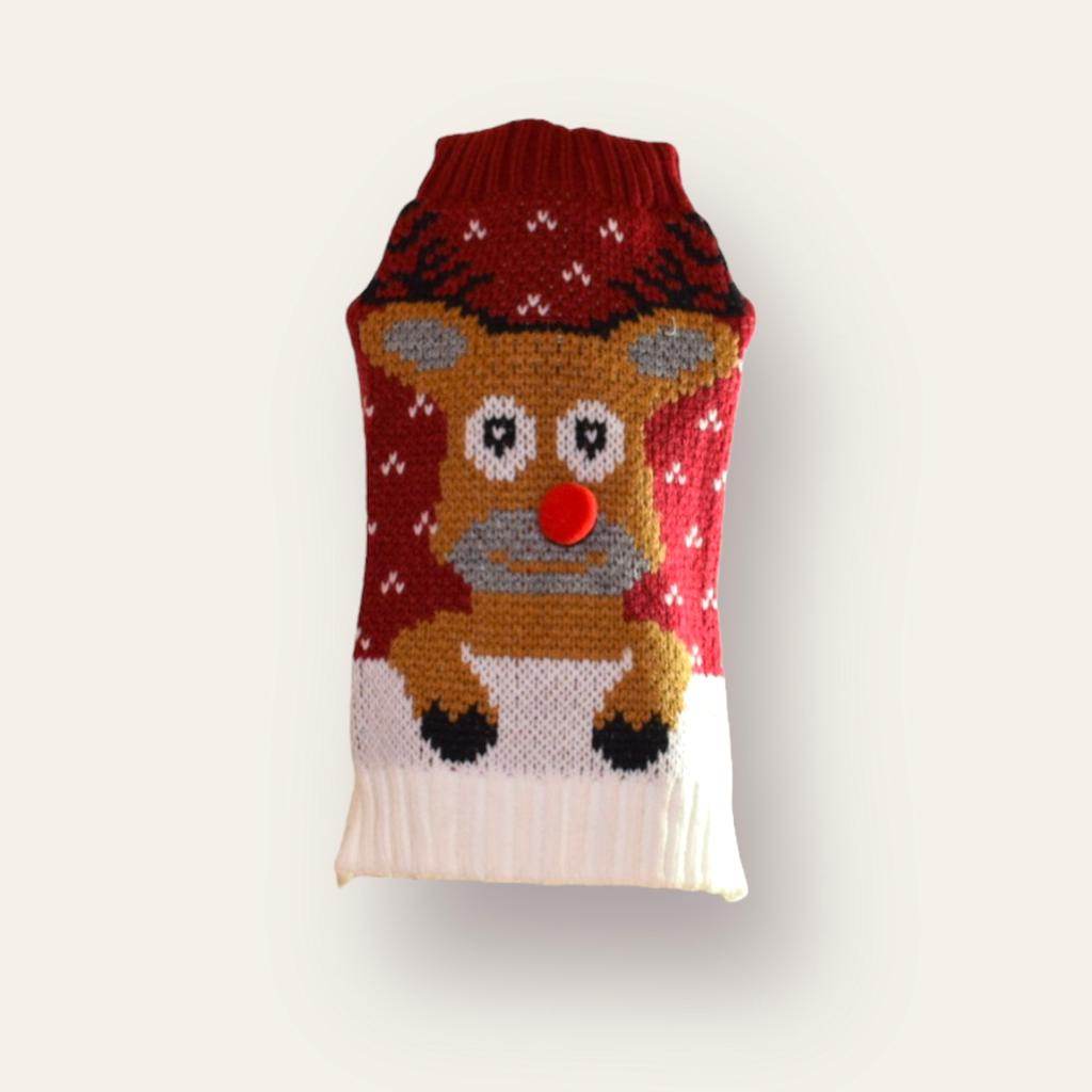 Saco Navideño para Perro o Gato Renito Vinotinto