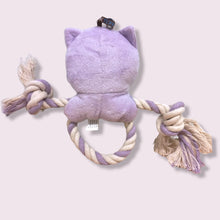 Cargar imagen en el visor de la galería, Juguete Búho Morado Con Mordelón En Cuerda Para Perro
